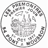 Cachet de Pont à Mousson - Les Prémontrés Cachet de Pont à Mousson - Les Prémontrés