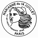 Cachet de Marianne de Luquet - 3F80 bleu Cachet de Marianne de Luquet - 3F80 bleu