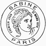 Cachet de Sabine de Gandon - 3 F brun Cachet de Sabine de Gandon - 3 F brun