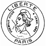 Cachet de Liberté de Gandon - 1F60 rouge Cachet de Liberté de Gandon - 1F60 rouge