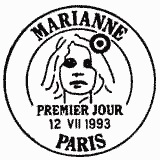 Cachet de Marianne de Briat - 2F40 vert Cachet de Marianne de Briat - 2F40 vert