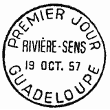 Cachet de Guadeloupe Rivière Sens Cachet de Guadeloupe Rivière Sens