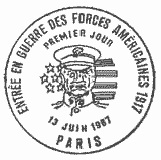 Cachet de Général Pershing Entrée en guerre des forces américaines