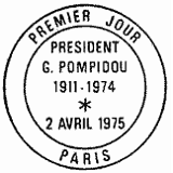 Cachet de Président Georges Pompidou 1911-1974