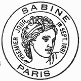 Cachet de Sabine de Gandon - 1F60 rouge