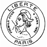 Cachet de Liberté de gandon - 1F40 vert Cachet de Liberté de gandon - 1F40 vert