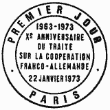 Cachet de Xème anniversaire du traité sur la coopération franco-allemande Cachet de Xème anniversaire du traité sur la coopération franco-allemande