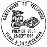 Cachet de Centenaire du téléphone De l Cachet de Centenaire du téléphone De l