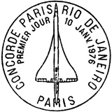 Cachet de Concorde Paris-Rio de Janeiro 1976 Cachet de Concorde Paris-Rio de Janeiro 1976