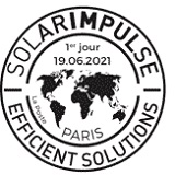 Cachet de Vue du Solar Impulse - Pionnier de la transition écologique Cachet de Vue du Solar Impulse - Pionnier de la transition écologique