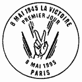 Cachet de 8 mai 1945 - La Victoire - Général de Gaulle