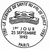 Cachet de Le Service de Santé au Val de Grâce 1793-1993 Cachet de Le Service de Santé au Val de Grâce 1793-1993