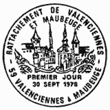 Cachet de Rattachement de Valenciennes et Maubeuge 1678-1978 Cachet de Rattachement de Valenciennes et Maubeuge 1678-1978