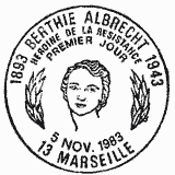 Cachet de Berthie Albrecht 1893-1943