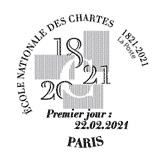 Cachet de École Nationale des Chartes 1821-2021 Cachet de École Nationale des Chartes 1821-2021
