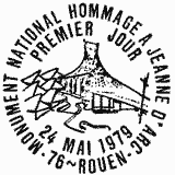Cachet de Monument national - Hommage à Jeanne d Cachet de Monument national - Hommage à Jeanne d