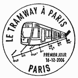Timbre à date 1er jour : Le tramway à Paris