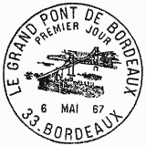 Cachet de Le grand pont de Bordeaux Cachet de Le grand pont de Bordeaux