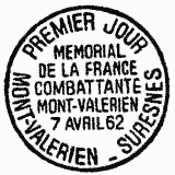 Cachet de Mémorial de la France combattante, Mont Valèrien