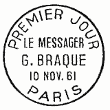 Cachet de Georges Braque "Le messager"