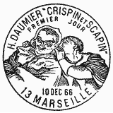 Cachet de Honoré Daumier "Crispin et Scapin"