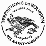 Cachet de Terpsiphone de Bourbon Cachet de Terpsiphone de Bourbon