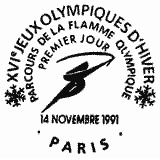 Cachet de Parcours de la Flamme Olympique Cachet de Parcours de la Flamme Olympique