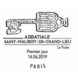 Cachet de Abbatiale Saint-Philbert-de-Grand-Lieu Loire-Atlantique Cachet de Abbatiale Saint-Philbert-de-Grand-Lieu Loire-Atlantique