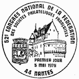 Cachet de Nantes - 52ème congrès de la Fédération des Sociétés Philatéliques Françaises Cachet de Nantes - 52ème congrès de la Fédération des Sociétés Philatéliques Françaises
