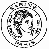 Cachet de Sabine de Gandon - 1F20 vert pour roulette Cachet de Sabine de Gandon - 1F20 vert pour roulette