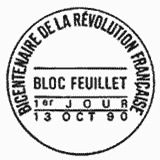 Cachet de Bicentenaire de la Révolution Française Cachet de Bicentenaire de la Révolution Française