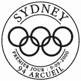 Cachet de Jeux Olympiques de Sydney 2000 - Relais, judo, plongeon Cachet de Jeux Olympiques de Sydney 2000 - Relais, judo, plongeon