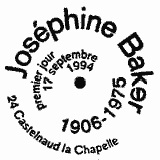Cachet de Joséphine Baker 1906-1975 Cachet de Joséphine Baker 1906-1975