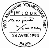 Cachet de Marguerite Yourcenar 1903-1987 Cachet de Marguerite Yourcenar 1903-1987