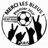 Cachet de "Merci les bleus" Cachet de "Merci les bleus"