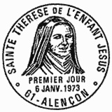 Cachet de Centenaire de la naissance de Sainte Thérèse de l Cachet de Centenaire de la naissance de Sainte Thérèse de l
