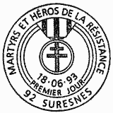 Cachet de Martyrs de la Résistance