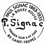 Cachet de Paul Signac 1863-1935 "La bouée rouge"