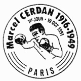 Cachet de Marcel Cerdan 1916-1949