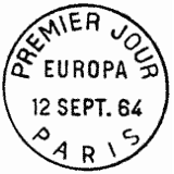 Cachet de Europa Vème anniversaire 0,25 F Cachet de Europa Vème anniversaire 0,25 F