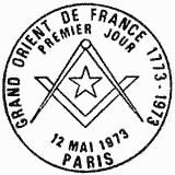 Cachet de Bicentenaire du Grand Orient de France Cachet de Bicentenaire du Grand Orient de France