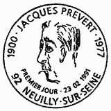 Cachet de Jacques Prévert 1900-1977