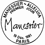 Cachet de Manessier "Alléluia"