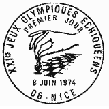 Cachet de XXIème Jeux Olympiques Echiquéens à Nice Cachet de XXIème Jeux Olympiques Echiquéens à Nice