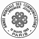 Cachet de Année mondiale des communications Cachet de Année mondiale des communications