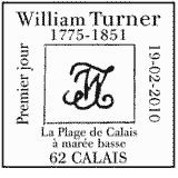 Cachet de William Turner 1775-1851 - La plage de Calais éé marée basse