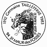 Cachet de Germaine Tailleferre 1892-1983