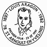 Cachet de Louis Aragon 1897-1982