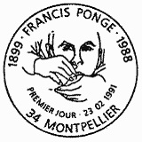 Cachet de Francis Ponge 1899-1988 Cachet de Francis Ponge 1899-1988