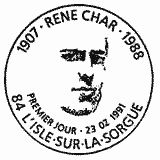 Cachet de René Char 1907-1988